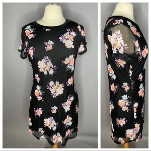 Sheer lined floral pattern No Comment dress